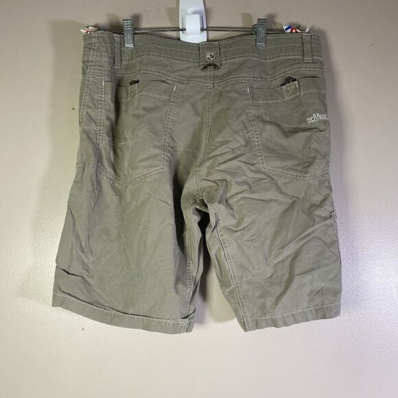 Kuhl Shorts Men 36 Green Cargo  Hiking Utility Outdoor Vintage Patina Dye - Picture 7 of 16